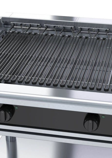 Waldorf Bold Chlb8900Ed Ls 900Mm Electric Chargrill Low Back Version Leg Stand - Whisk Hospitality - CHLB8900ED-LS