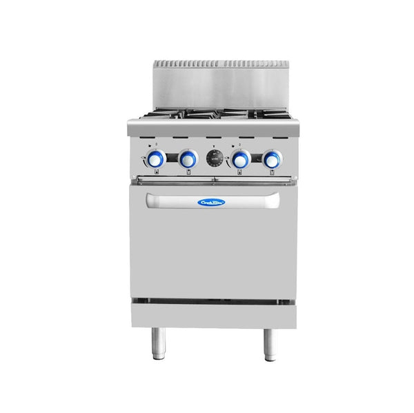 Cookrite AT80G4B-O 4 Burner Cooktop + Oven - Whisk Hospitality - 3PA-8767-DHT-AT80G4B-O
