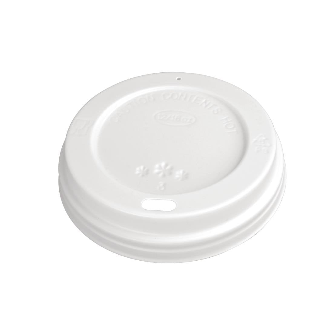 Fiesta Recyclable Lid for Hot Cups - White 340ml/455ml (Box 1000) CE257 - Whisk Hospitality - CE257