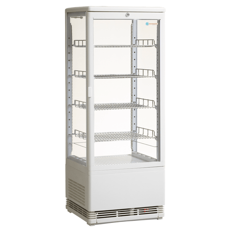Venice Tower 98L Counter Top Refrigerated Display - White - Whisk Hospitality - WH-Venice-Tower-WHT
