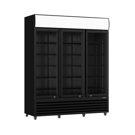 Thermaster Three Glass Door Colourbond Upright Drink Fridge - LG - 1203BP - Whisk Hospitality - LG-1203BP