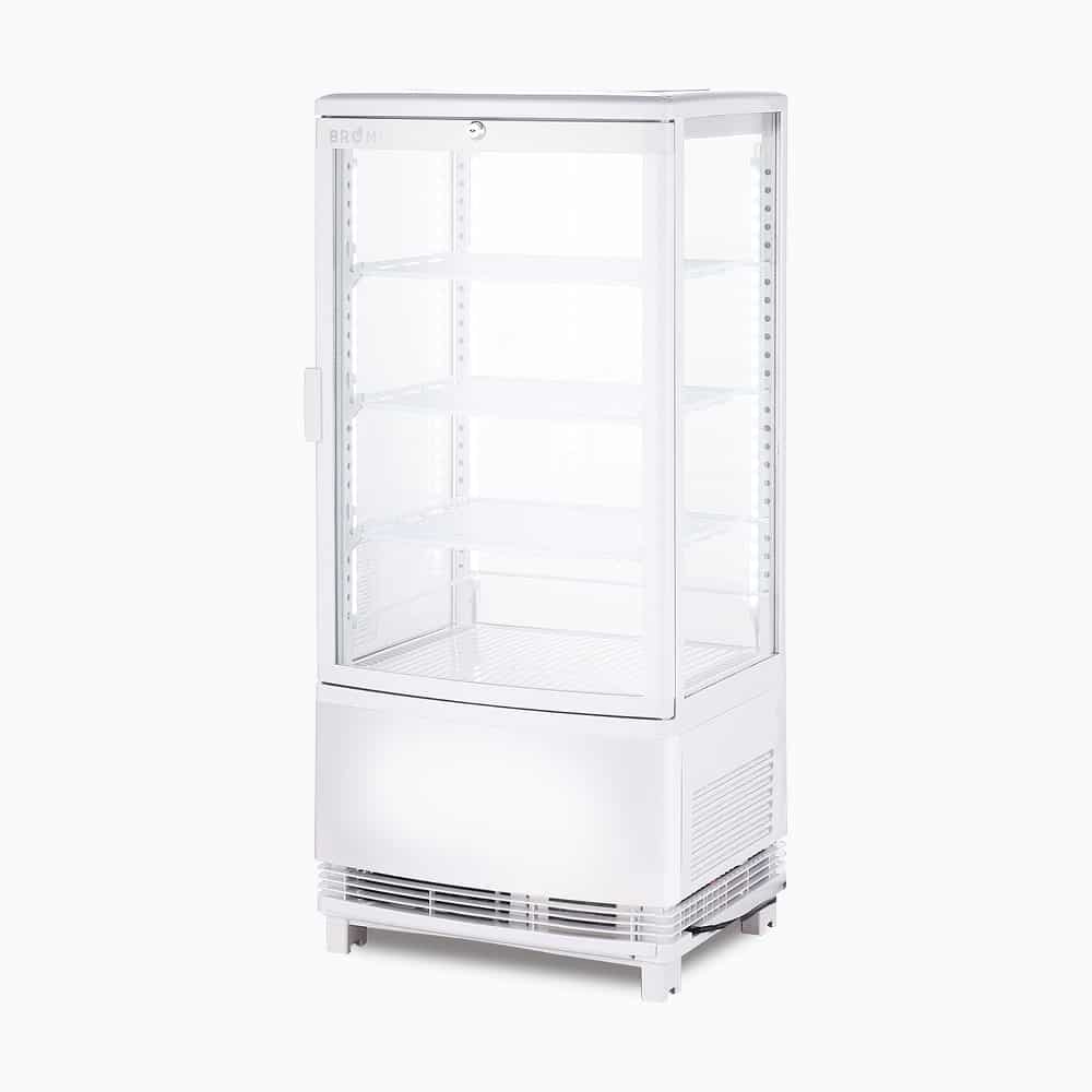 Bromic Countertop Fridge - 80L - 1 Door - Curved Glass - White - Whisk Hospitality - CT0080G4WC-NR