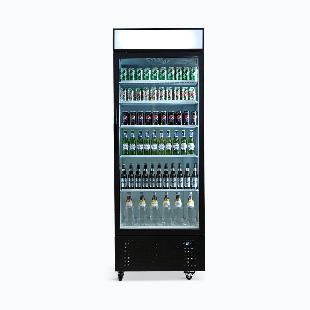 Bromic Upright Display Fridge - 659L - 1 Door - Flat Glass - Lightbox - Whisk Hospitality - GM0690LB