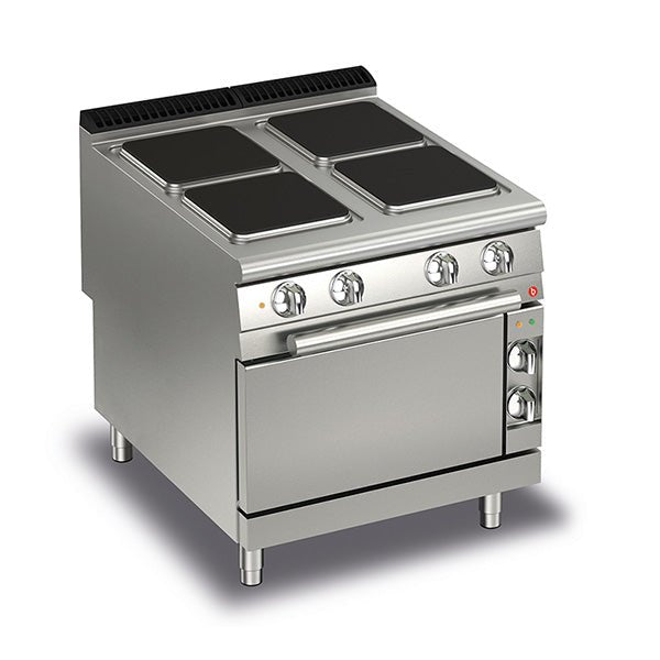 BARON 4 Burner Electric Cook Top With Electric Oven Q90PCF/E801 - Whisk Hospitality - Q90PCF/E801