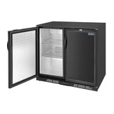 Polar G - Series Back Bar Cooler with Double Solid Hinged Doors Black - 850mm GE998 - A - Whisk Hospitality - GE998-A