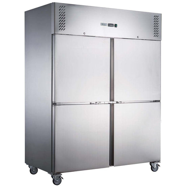 FED-X S/S Four Door Upright Freezer - XURF1200S2V - Whisk Hospitality - XURF1200S2V