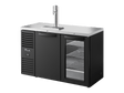 True Refrigeration Keg Chiller / Dispenser Black Ext 1 Solid Swing Door + 1 Glass Swing Door - TDR52 - RISZ1 - L - B - SG - 2 - Whisk Hospitality - TDR52-RISZ1-L-B-SG-2
