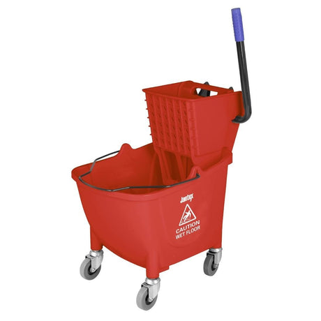 Jantex Mop Bucket with Foot Pedal Release Red - 25ltr FW868 - Whisk Hospitality - FW868