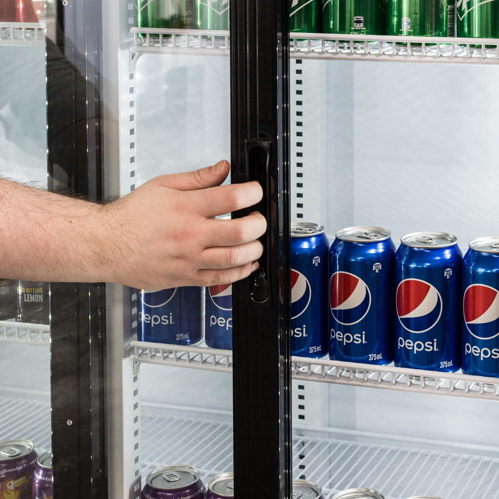 AG 1000L Double Sliding Door Upright Display Fridge - Glass Door CU1000TNG - SD - Whisk Hospitality - CU1000TNG-SD