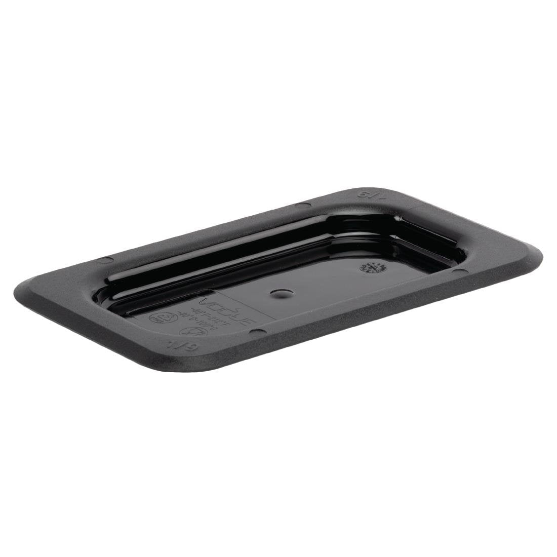 Vogue Black Polycarbonate Lid - GN 1/9 U479 - Whisk Hospitality - U479