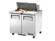 True Refrigeration Prep Table 8x 1/6 Top Pans 2 Solid Swing Doors - TSSU - 36 - 08 - HC - Whisk Hospitality - TSSU-36-08-HC