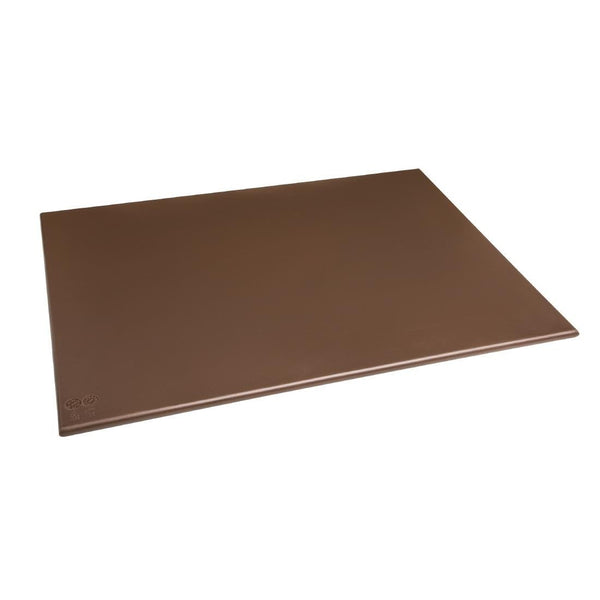 Hygiplas High Density Chopping Board Brown - 600x450x12mm J005 - Whisk Hospitality - J005