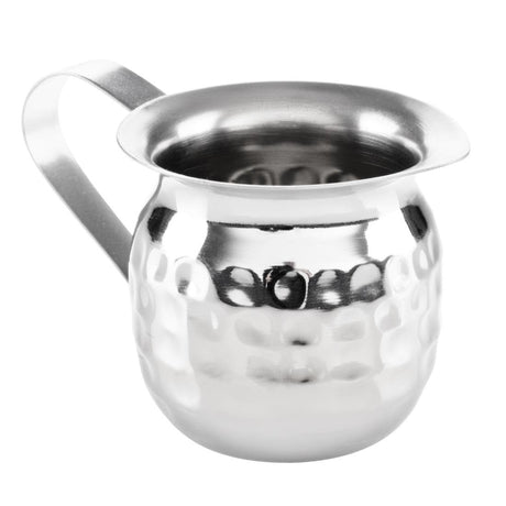 Olympia Mini Milk Jug Stainless Steel Hammered - 78ml (Box 6) HY117 - Whisk Hospitality - HY117