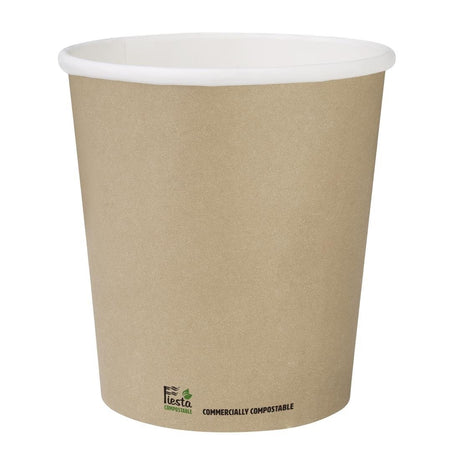 Fiesta Compostable Hot Cup Single Wall 'Kind' Kraft - 225ml (Sleeve 50) CU981 - Whisk Hospitality - CU981