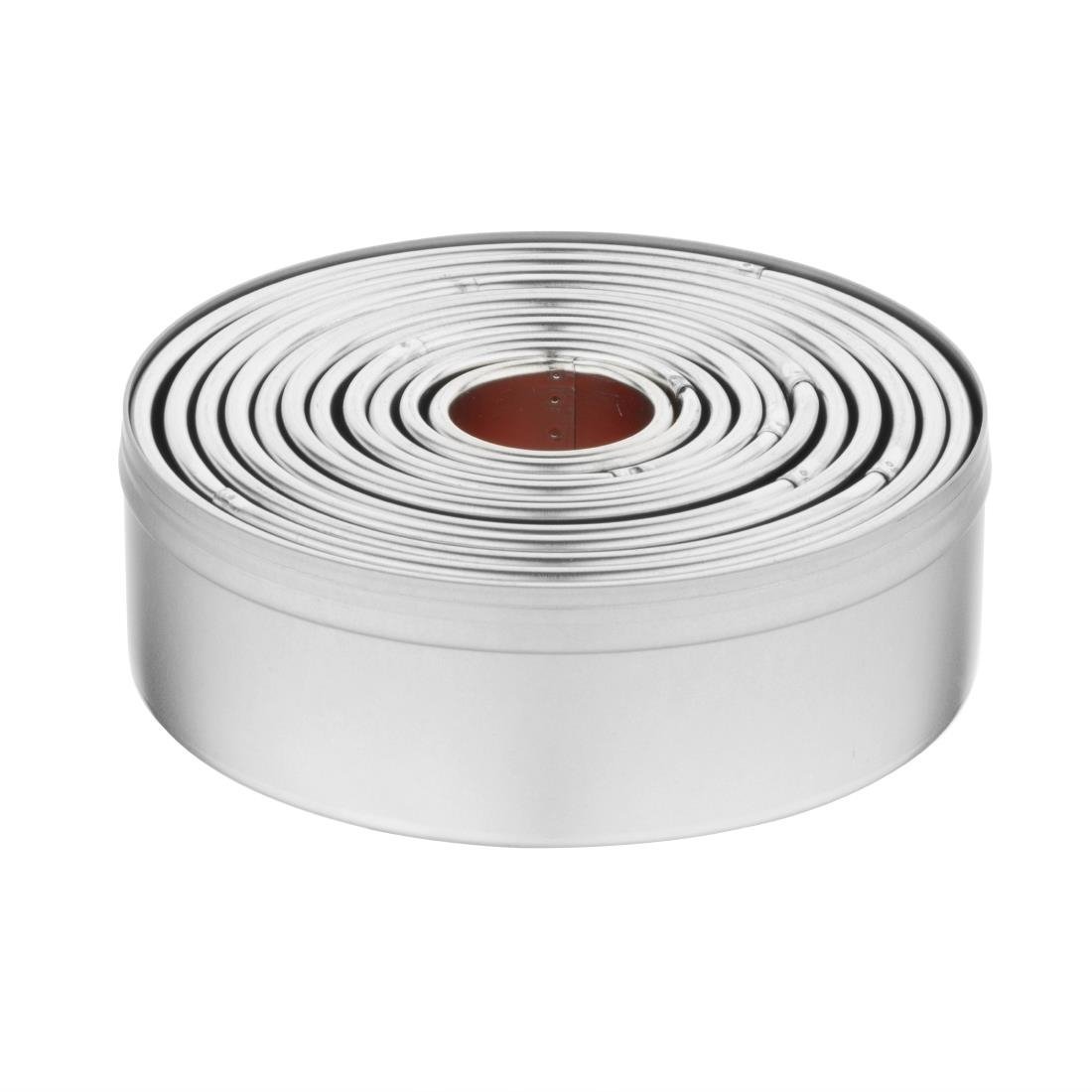 Vogue Round Plain Cutters - 100mm (11 Piece) E013 - Whisk Hospitality - E013