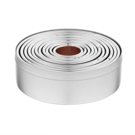 Vogue Round Plain Cutters - 100mm (11 Piece) E013 - Whisk Hospitality - E013