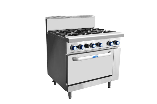 Cookrite 6 BURNERS WITH OVEN NG AT80G6B - O - NG - Whisk Hospitality - AT80G6B-O-NG