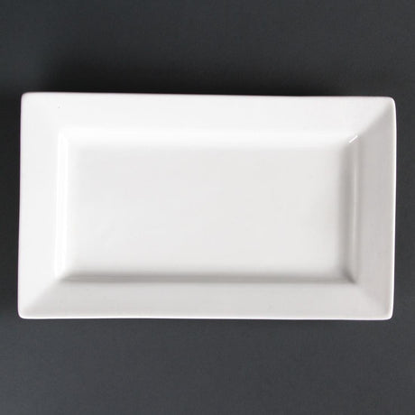 Olympia Lumina Wide Rim Rectangular Plate - 257x155mm 10x6" (Box 4) CD630 - Whisk Hospitality - CD630