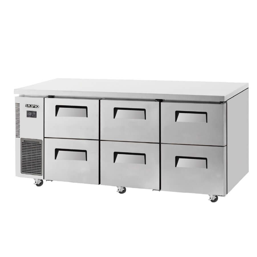 Skipio SUF18 - 2D - 6 Undercounter 2 Drawer Freezer - Whisk Hospitality - SUF18-2D-6