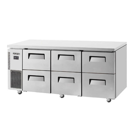 Skipio SUF18 - 2D - 6 Undercounter 2 Drawer Freezer - Whisk Hospitality - SUF18-2D-6