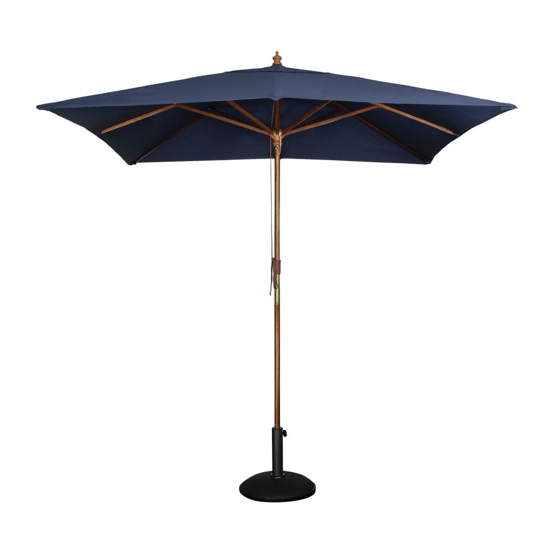 Bolero Square Pulley Umbrella Navy Blue - 2.5m GH991 - Whisk Hospitality - GH991
