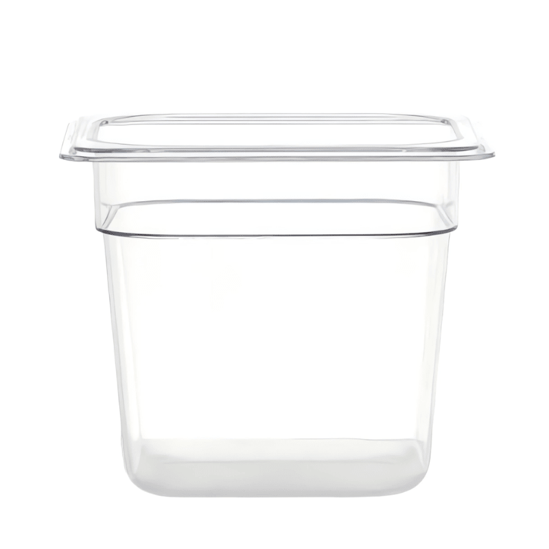 Gastronorme Pan - PolyCarbonate - 1/6 - Clear / 150mm - Whisk Hospitality - 388633