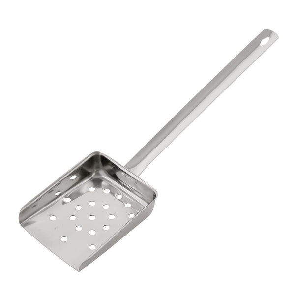 Vogue Chip Scoop Flat Handle St/St - 290mm 11 1/2" J611 - Whisk Hospitality - J611
