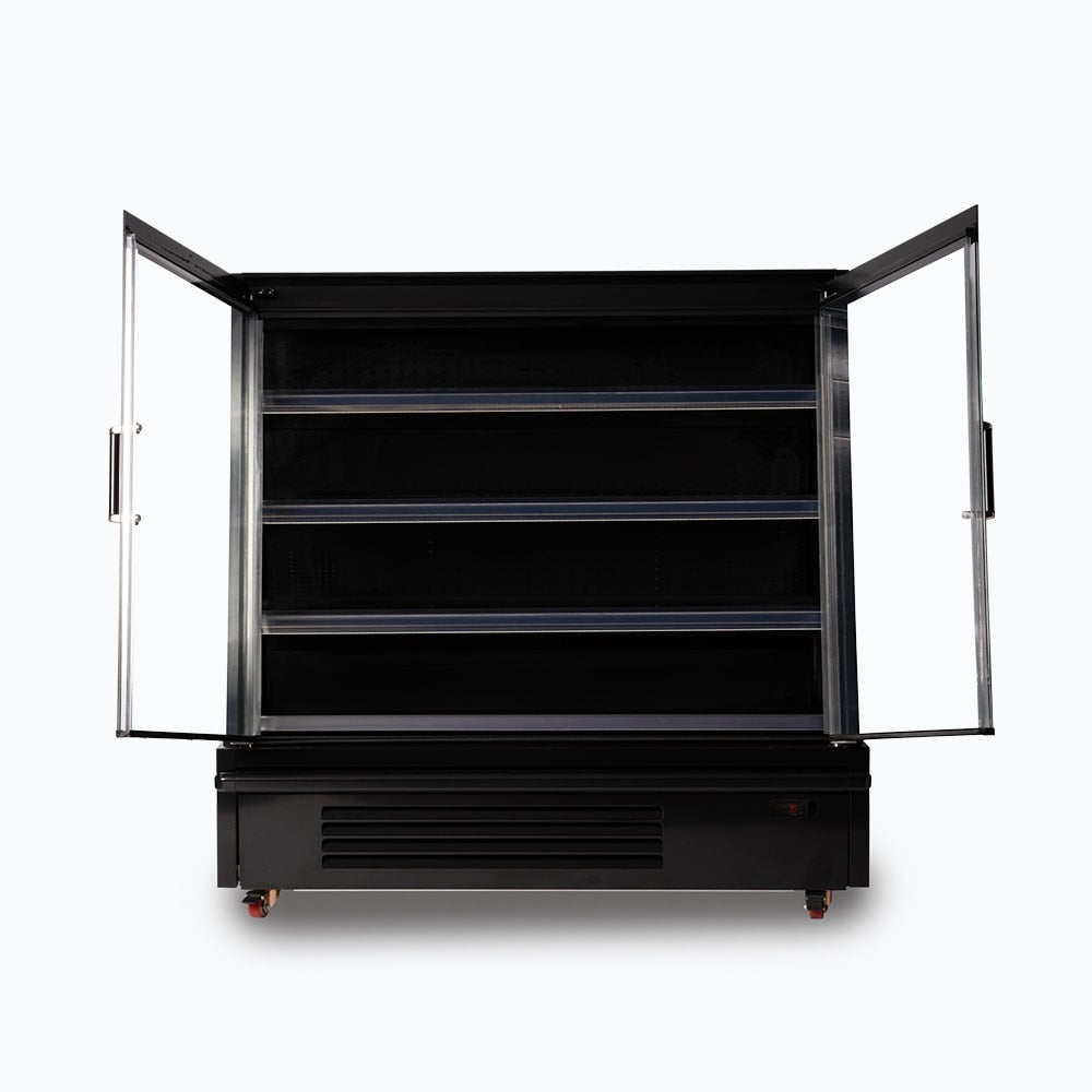 Bromic Semi Vertical Display Fridge - Gondola - 1580mm - 2 Doors - Hinged - Whisk Hospitality - SVM1580HD-NR