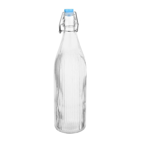 Olympia Ridged Swing Top Water Bottle - 1Ltr (Box 6) HW793 - Whisk Hospitality - HW793