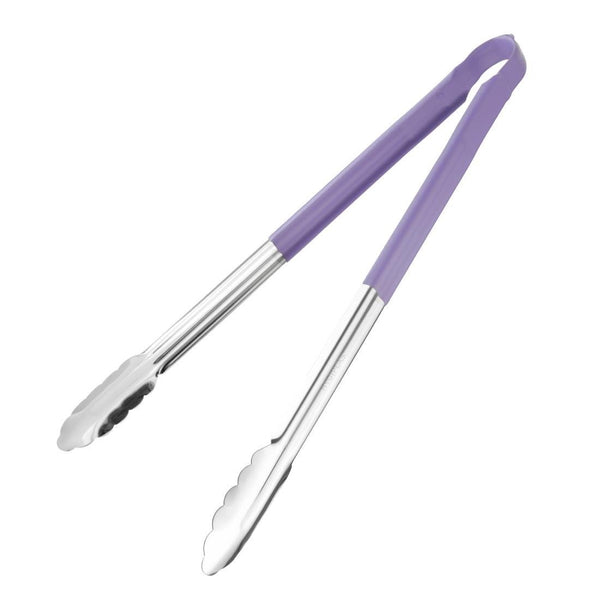 Hygiplas Colour Coded Serving Tong Purple - 405mm HC853 - Whisk Hospitality - HC853