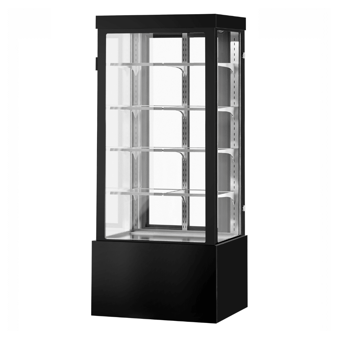 Bonvue Noir Grand 900mm 4 Shelves Square Cake Display Cabinet CVS90-4B - Whisk Hospitality - CVS90-4B