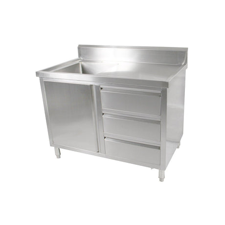 SC - 6 - 1200L - H Cabinet with Left Sink - Whisk Hospitality - SC-6-1200L-H