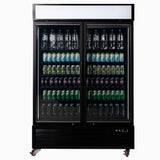 Bromic Upright Display Fridge 1266L - 2 Door - Flat Glass - Lightbox UC1250GDL - NR - Whisk Hospitality - UC1250GDL-NR