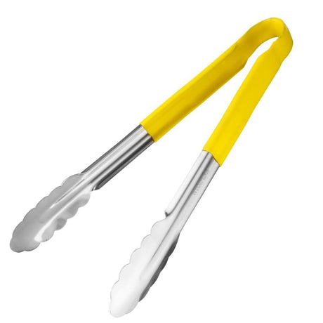 Hygiplas Colour Coded Serving Tong Yellow - 300mm CB157 - Whisk Hospitality - CB157