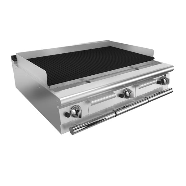 BARON 3 Burner Gas Lava Rock Chargrill Q70SGL/G123 - Whisk Hospitality - Q70SGL/G123