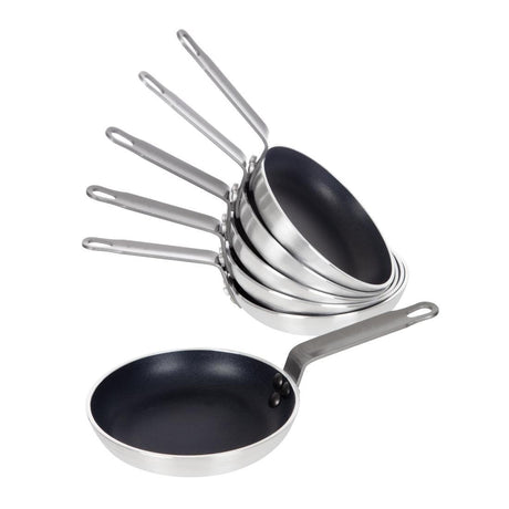 Vogue Frypan Aluminium Non - stick - 200x35mm HT977 (Pack 6) S210 - Whisk Hospitality - S210