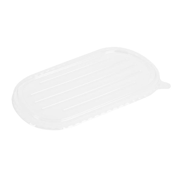Fiesta Recyclable PET Lid for Bagasse Oval Container (Pack 100) HW630 - Whisk Hospitality - HW630