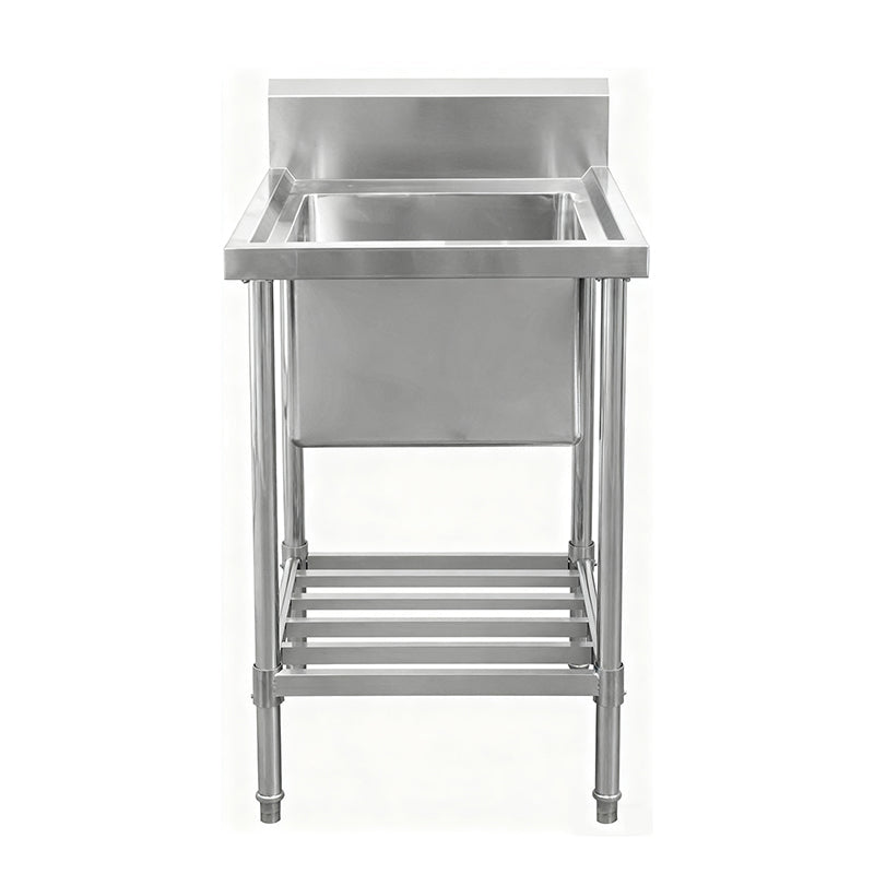Work Bench - Single Sink with Pipe Undershelf - Center Sink / 600 / ASS-0660C - Whisk Hospitality - 622275