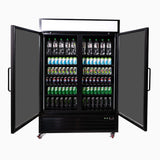 Bromic Upright Display Fridge 1266L - 2 Door - Flat Glass - Lightbox UC1250GDL - NR - Whisk Hospitality - UC1250GDL-NR