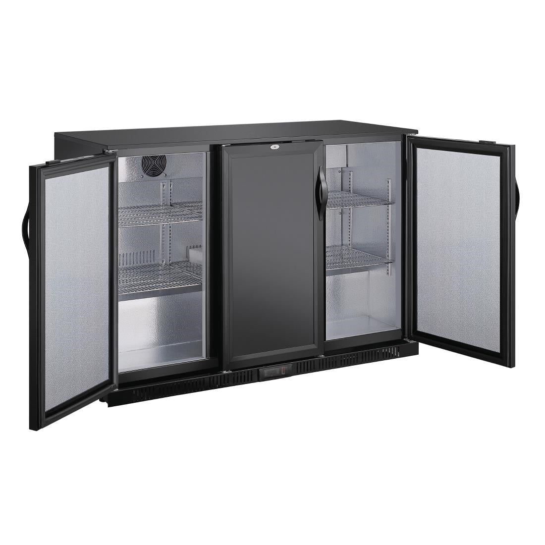 Polar G - Series Back Bar Cooler with Triple Solid Hinged Doors Black - 850mm GE999 - A - Whisk Hospitality - GE999-A