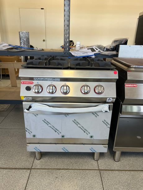 Angelo PO 1G1FA0G 4 Burner Range Oven - Whisk Hospitality - 3PA-8927-1G1FA0G