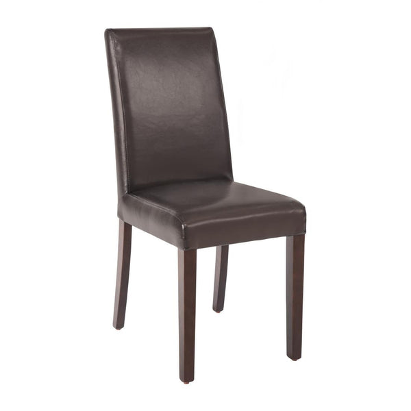 Bolero Faux Leather Dining Chair (Dark Brown) (Pack 2) GF955 - Whisk Hospitality - GF955