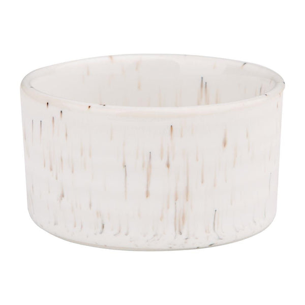 Olympia Cavolo White Speckle Dipping Dish - 67mm (Box 12) FD905 - Whisk Hospitality - FD905