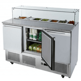 Atosa 3 DOORS PIZZATABLE SALADETTE FRIDGE 1365 MM ESL3864 - Whisk Hospitality - ESL3864