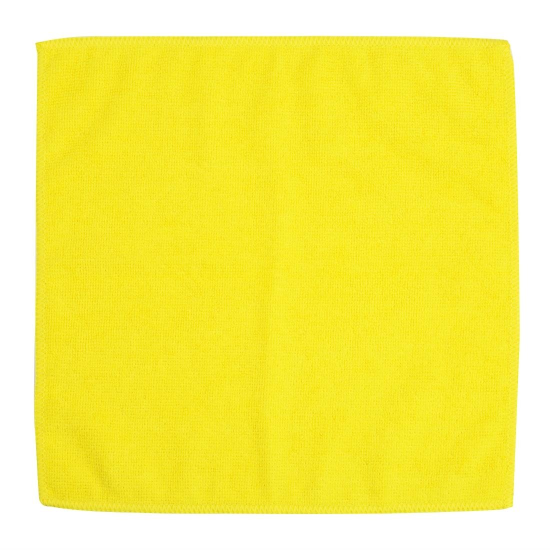 Jantex Microfibre Cloths - Yellow (Pack 5) HX272 - Whisk Hospitality - HX272