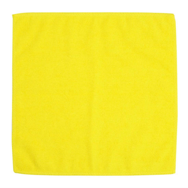 Jantex Microfibre Cloths - Yellow (Pack 5) HX272 - Whisk Hospitality - HX272