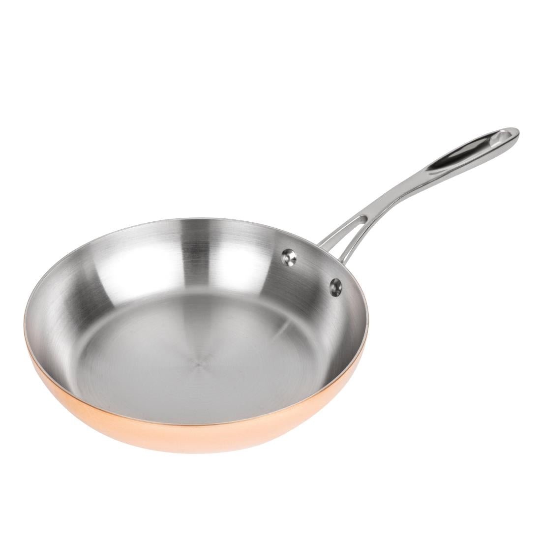 Vogue Induction Tri-Wall Copper Fry Pan - 240mm 9" CM679 - Whisk Hospitality - CM679