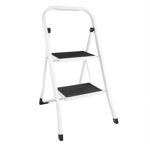 Vogue 2 Tread Folding Step Stool White - 900x470x30mm F018 - Whisk Hospitality - F018