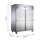 FED - X S/S Four Door Upright Freezer - XURF1200S2V - Whisk Hospitality - XURF1200S2V