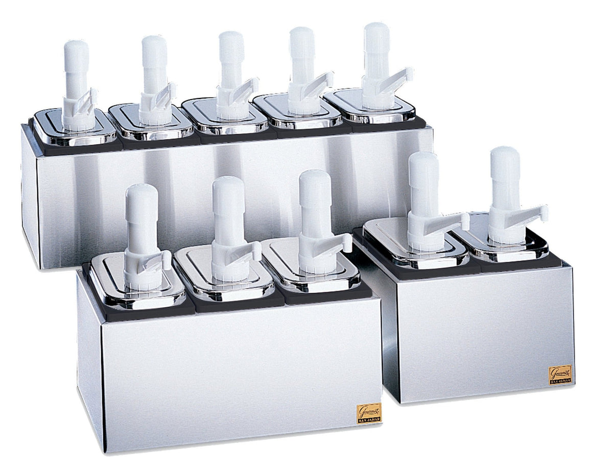 San Jamar Condiment Pump Service Centers – 3 Pumps - Whisk Hospitality - P9713-3